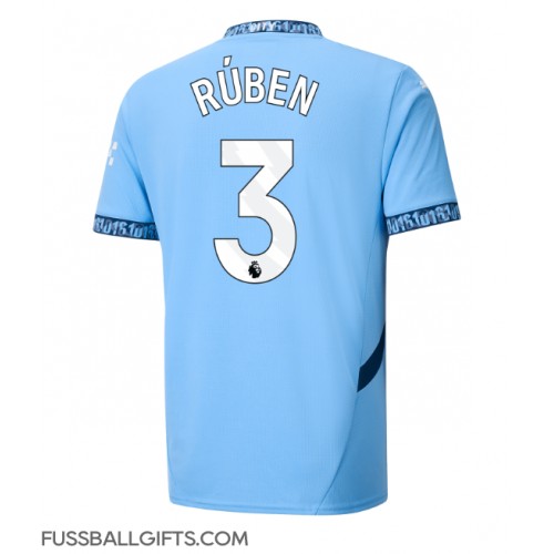 Manchester City Ruben Dias #3 Fußballbekleidung Heimtrikot 2024-25 Kurzarm